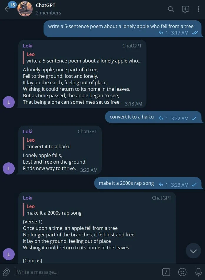 A conversation about apples