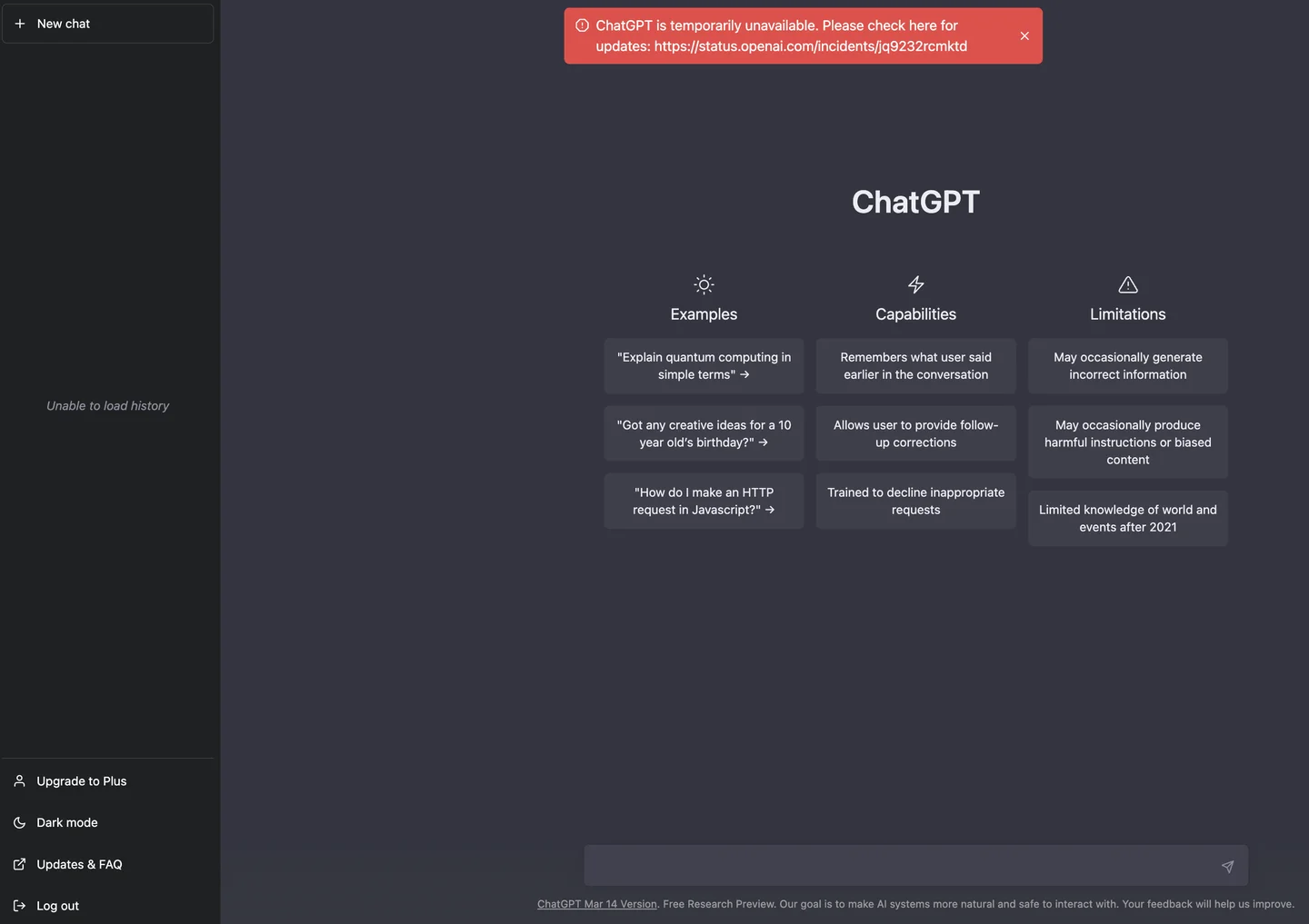 ChatGPT Is Down: OpenAI Reports Major Outages For ChatGPT And Labs Users