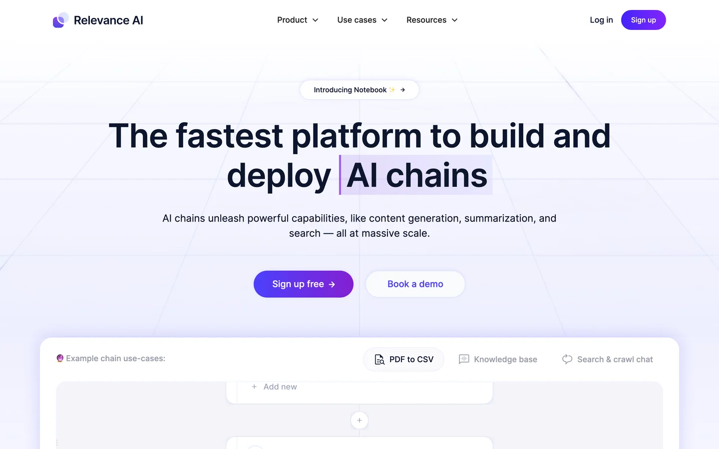 Relevance AI - Build and Deploy AI Chains