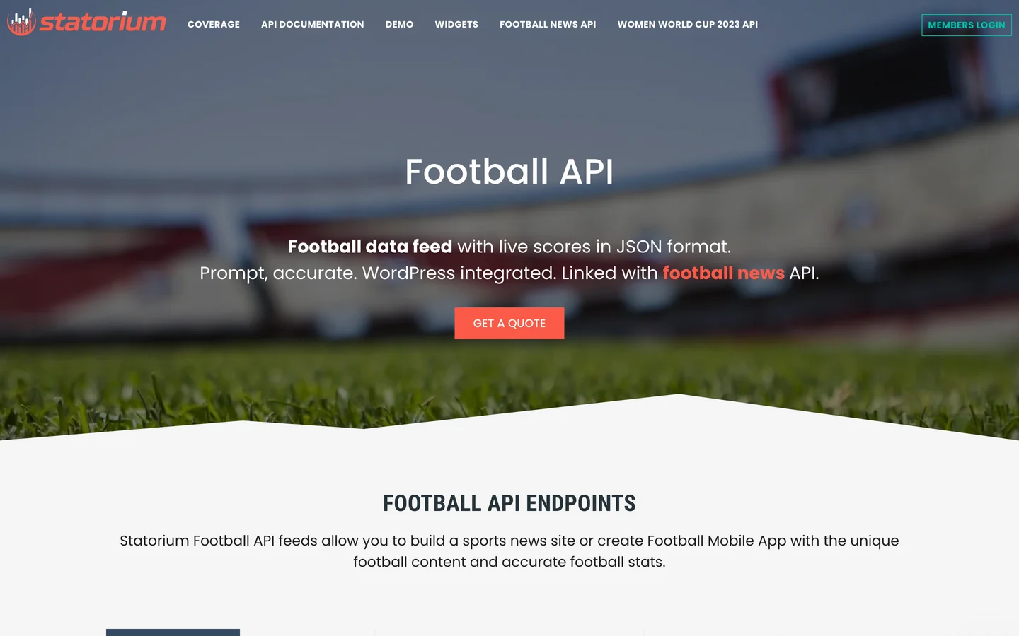 Football API | Statorium