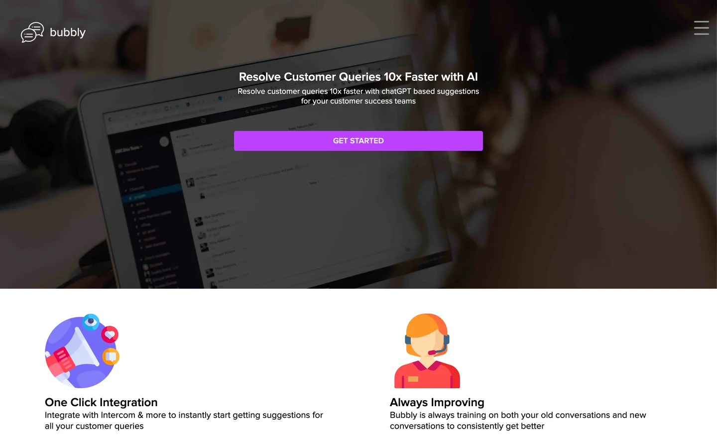 Resolve Customer Queries 10x Faster with AI - Bubbly