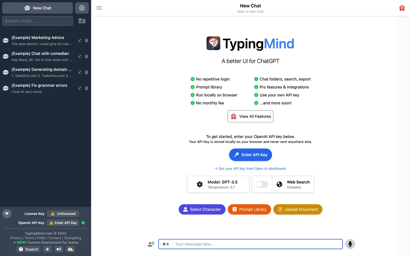 TypingMind — A better UI for ChatGPT