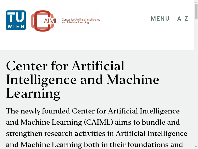 Center for Artificial Intelligence and Machine Learning — CAIML