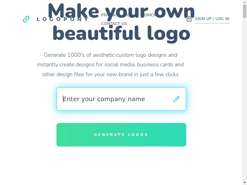 Logopony Logo Maker - Generate Beautiful Logos in Seconds