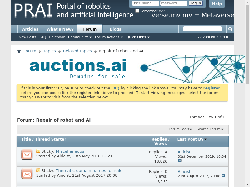 Repair of robot and AI