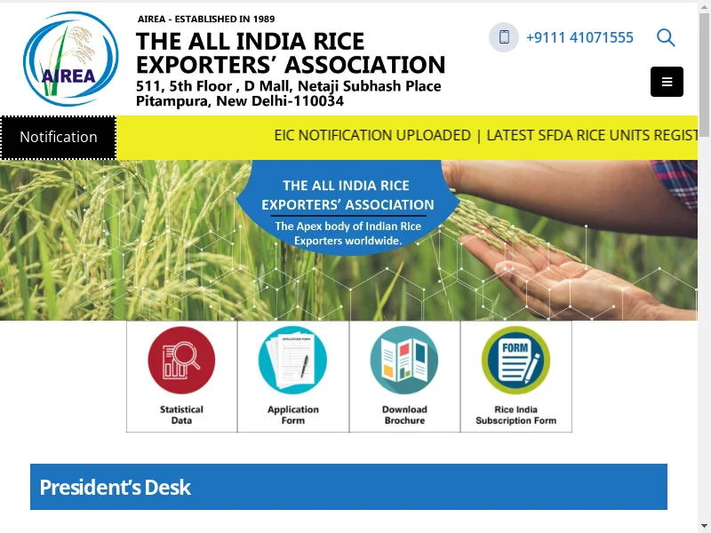 All India Rice Exporters of India – Airea