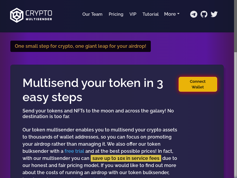 Crypto MultiSender | The Best NFT & Token BulkSender