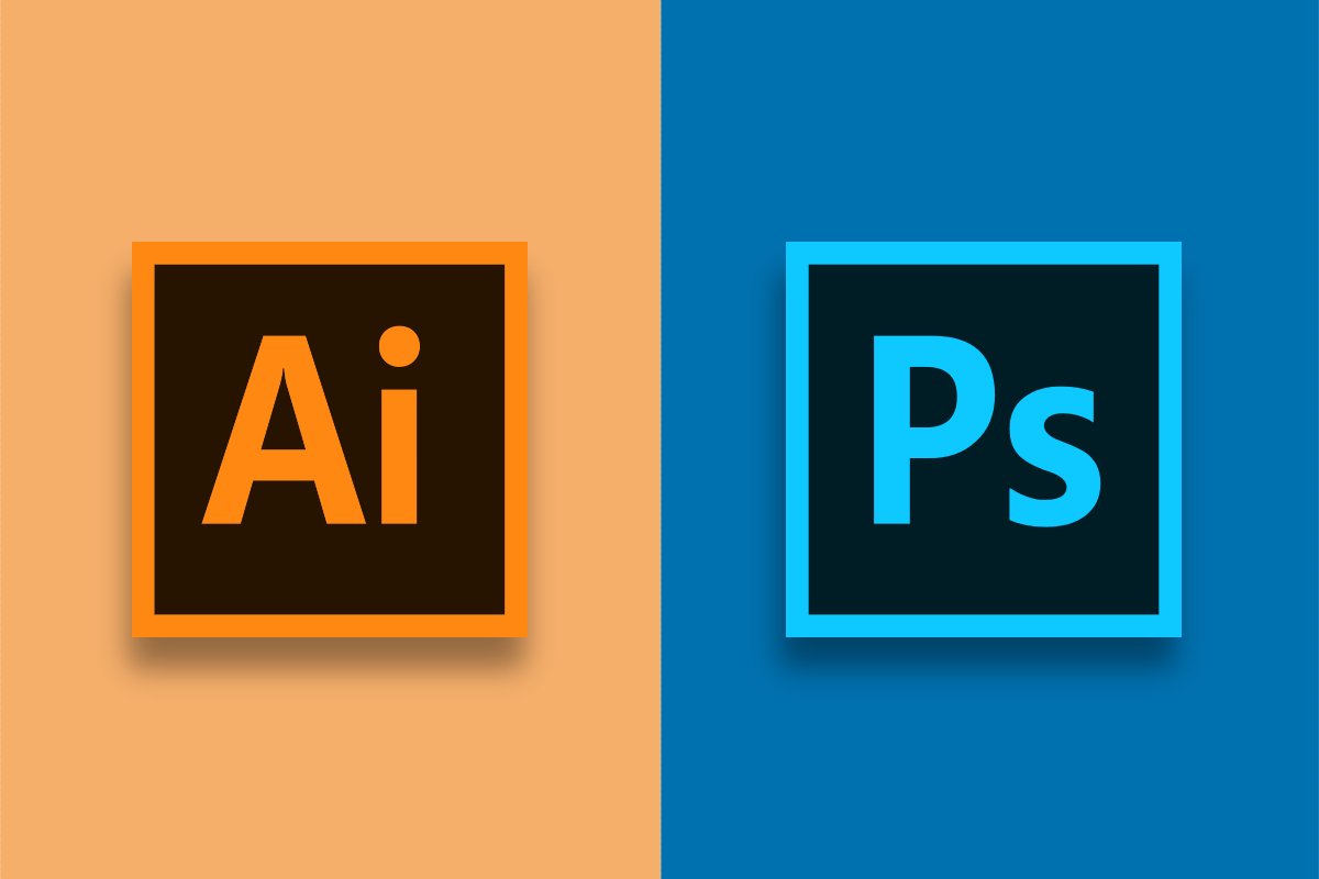 Logos of Illustrator and Photoshop